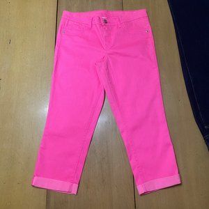 Justice Hot Pink Capri Jeans